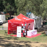 Image of a market stall selling flip flops