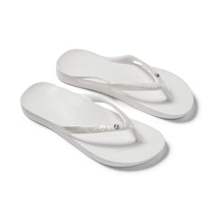 Arch Support Flip Flops - Shimmer - Pearl