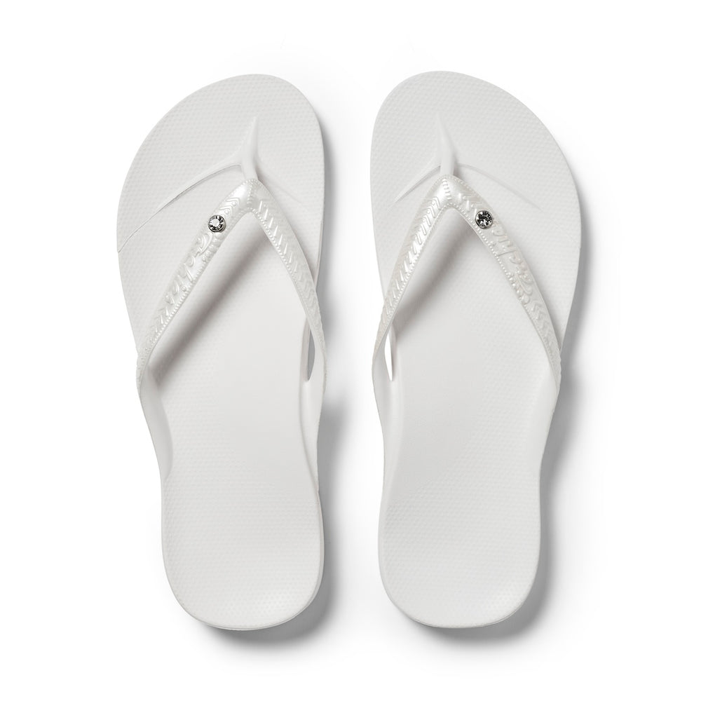  Arch Support Flip Flops - Shimmer - Pearl 