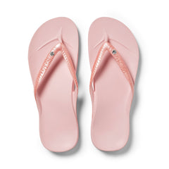 Arch Support Flip Flops - Shimmer - Pink