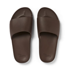 Archies Brown Arch Support Slides — top view
