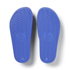 Royal Blue Arch support slides bottom angle studio image