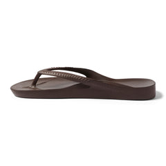 Archies Footwear Brown flip flops on a white background