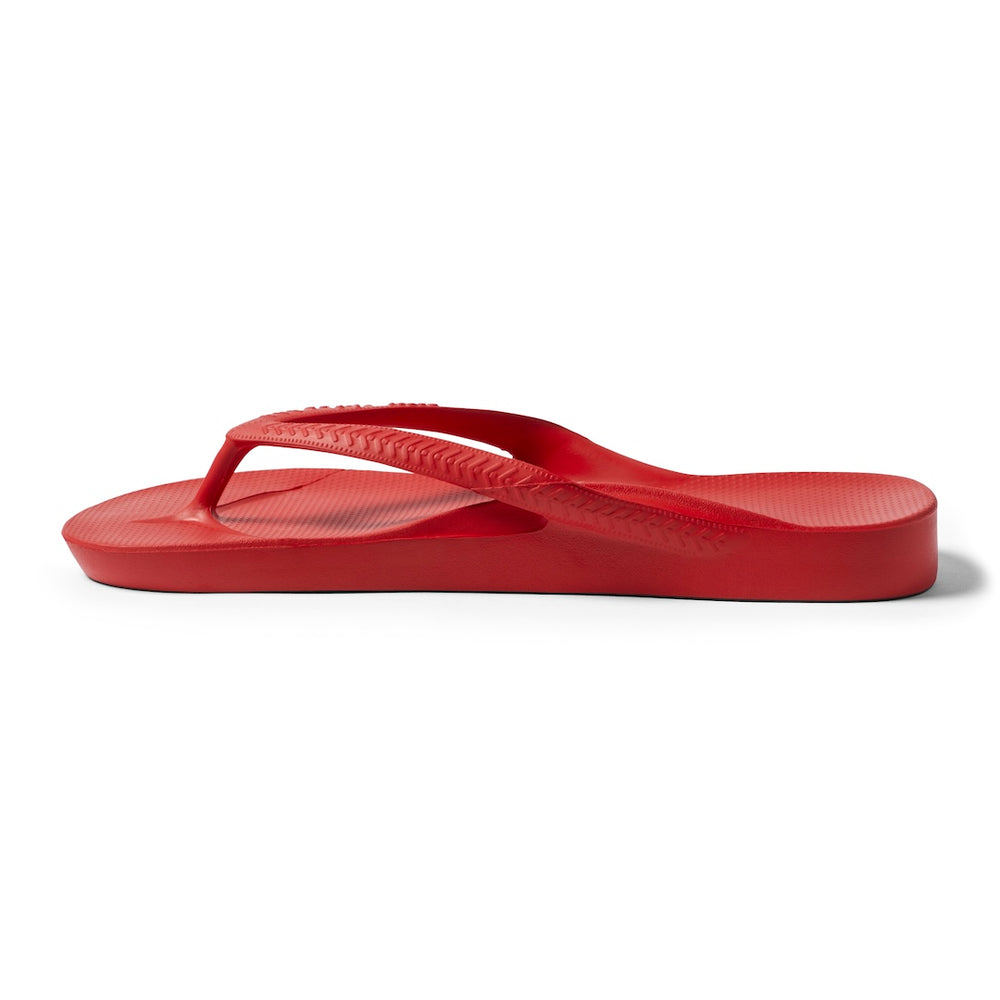 Chili Red Flip Flops studio image angle 2 