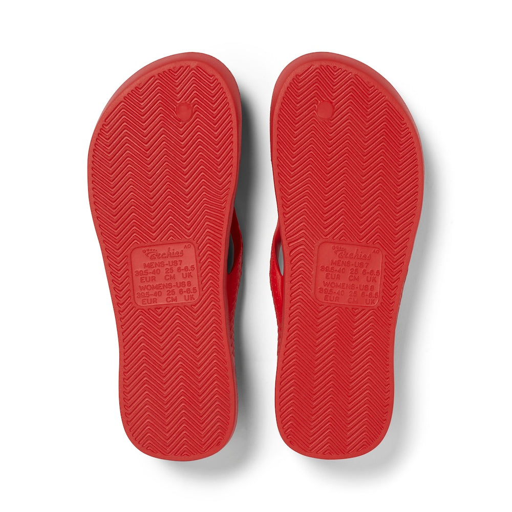 Chili Red Flip Flops studio image angle 10 