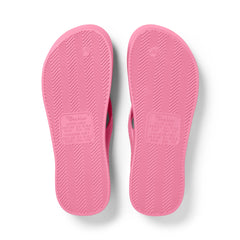 Hot Pink Archies Arch Support Flip Flops shown from the underside