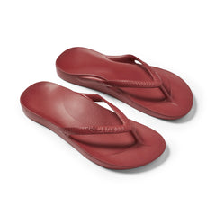 Arch Support Flip Flops - Classic - Sangria Red