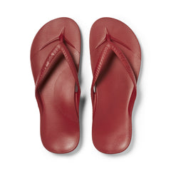 Arch Support Flip Flops - Classic - Sangria Red