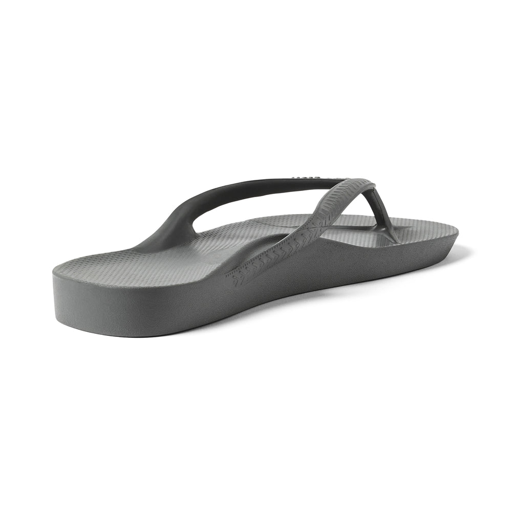 Charcoal Archies Arch support flip flops angle 03 
