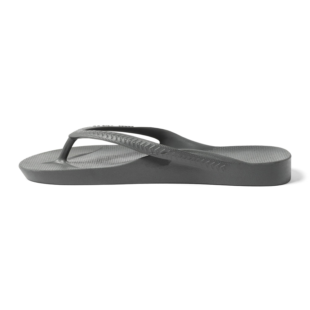 Charcoal Archies Arch support flip flops angle 06 