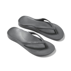 Charcoal Archies Arch support flip flops angle 08