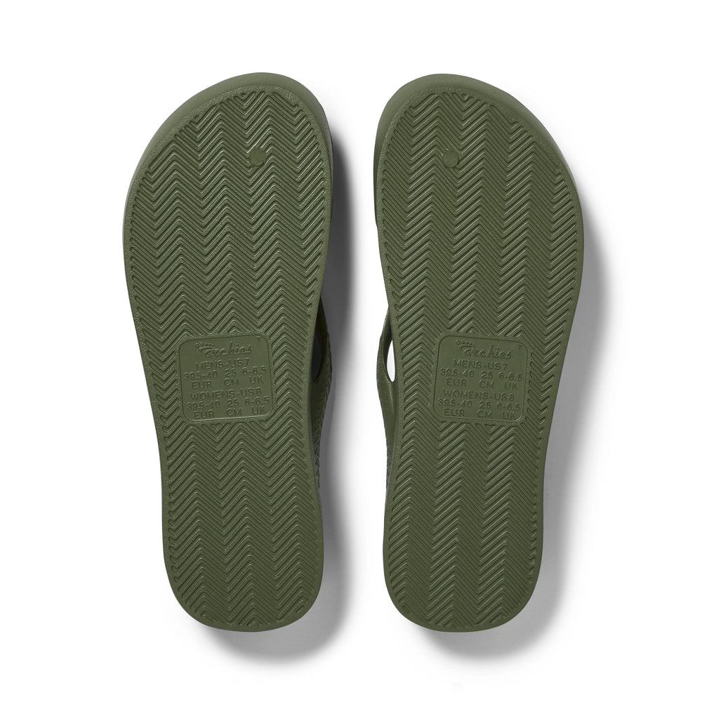 Olive Archies Arch Support Flip Flops angle 04 
