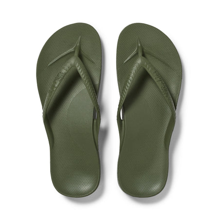 Chanclas con soporte para el arco - Oliva