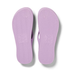 Lilac Archies Arch Support Flip Flops shown from the underside