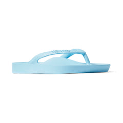Sky Blue Archies Arch Support Flip Flops angle 05