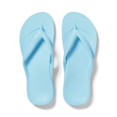 Sky Blue Archies Arch Support Flip Flops angle 01