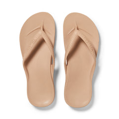 Tan Archies Arch Support Flip Flops angle 01