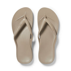 Taupe Archies Arch Support Flip Flops angle 01