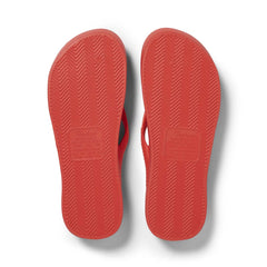 Archies Arch Support Flip Flops Coral bottom view