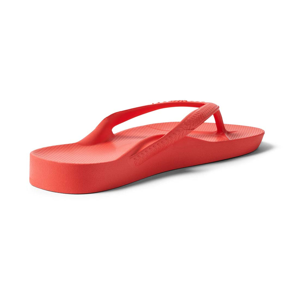 Archies Arch Support Flip Flops Coral Back view 