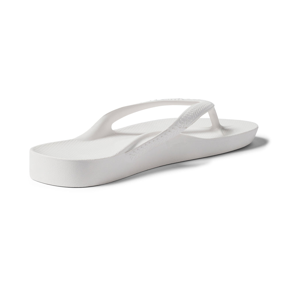 White Archies Arch Support Flip Flops angle 03 