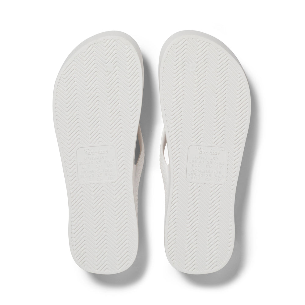 White Archies Arch Support Flip Flops angle 04 