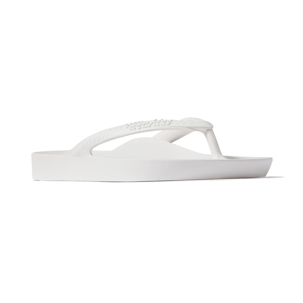 White Archies Arch Support Flip Flops angle 05 