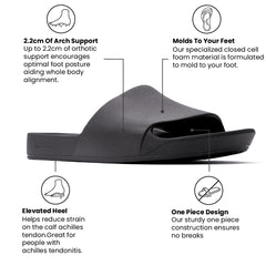 Arch Support Slides - Classic - Black