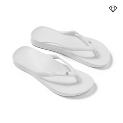 White Crystal Archies Arch Support Flip Flops angle 05