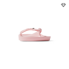 Crystal Pink Arch Support Flip Flops shown from the front