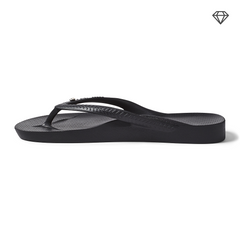 Crystal Black Archies Arch Support Flip Flops angle 02