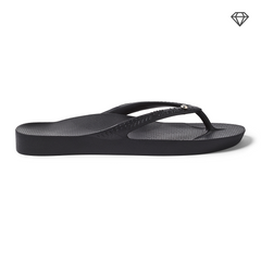 Crystal Black Archies Arch Support Flip Flops angle 03