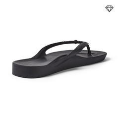 Crystal Black Archies Arch Support Flip Flops angle 06