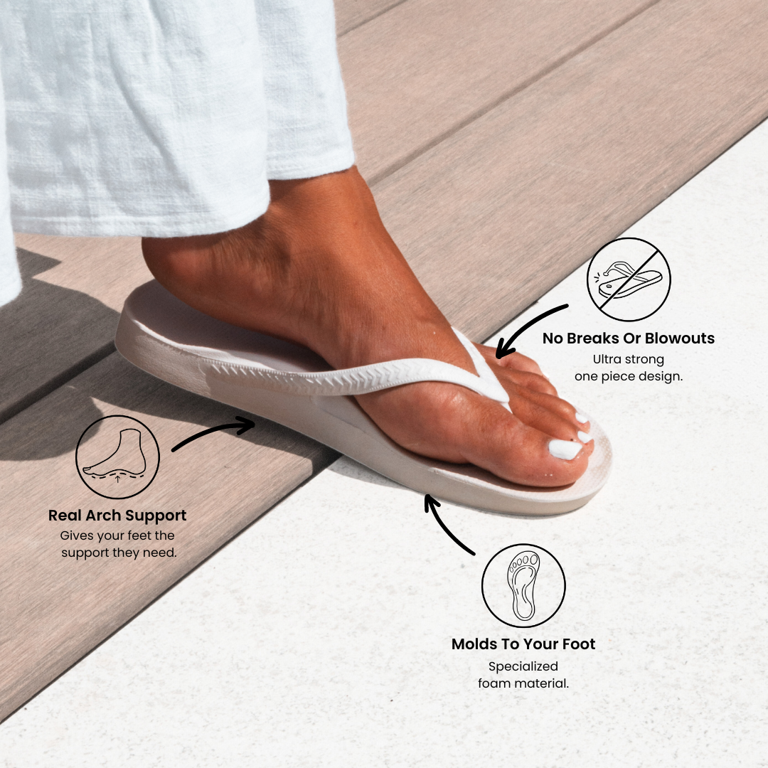 Archies arch support flip flops online