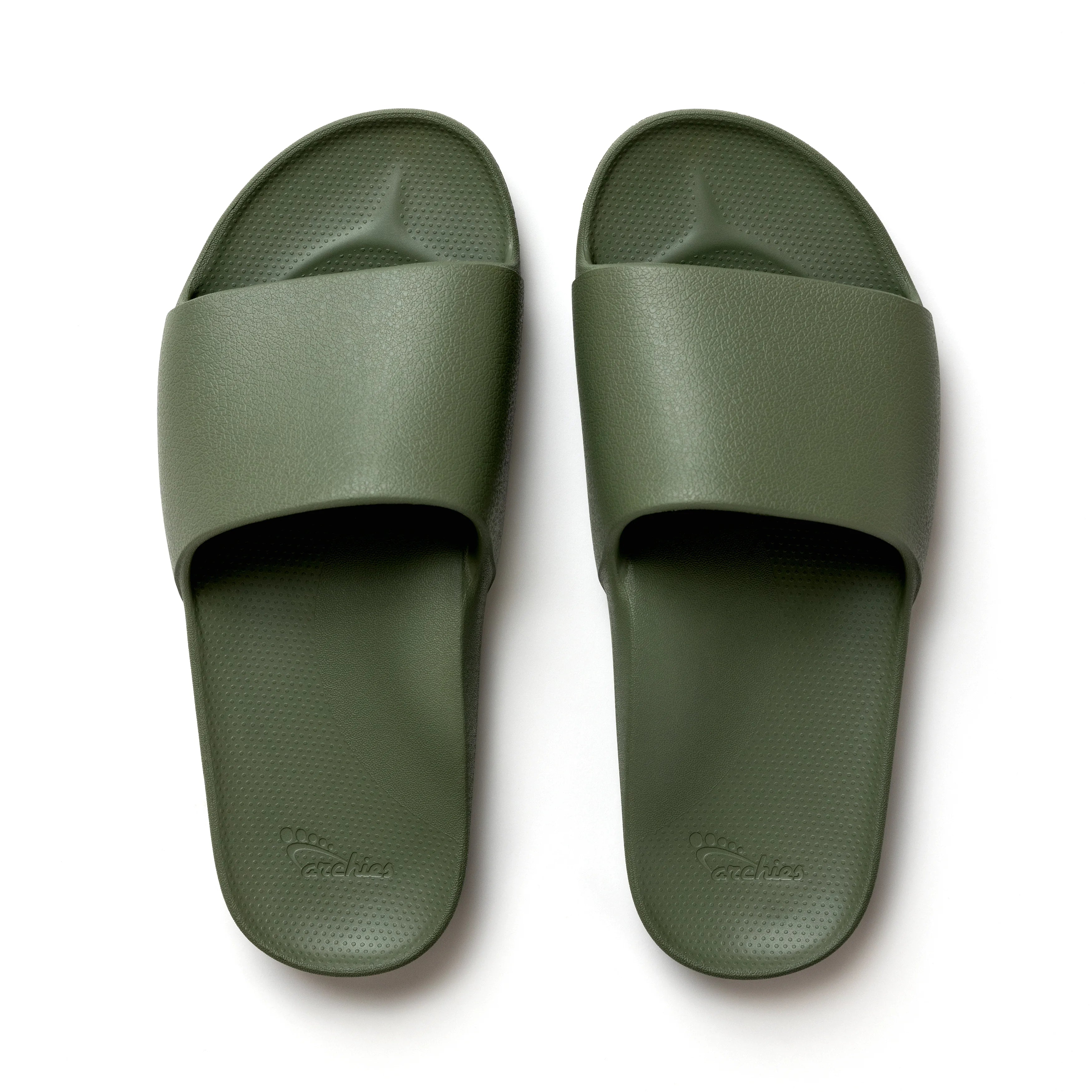 Olive Arch Support Slides shown from above 