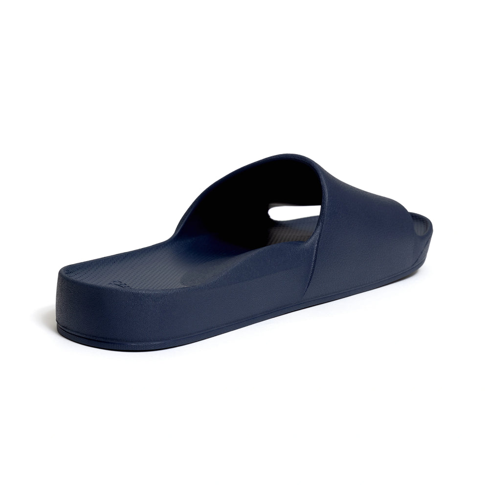Navy Archies Arch Support Slides shown from the back 