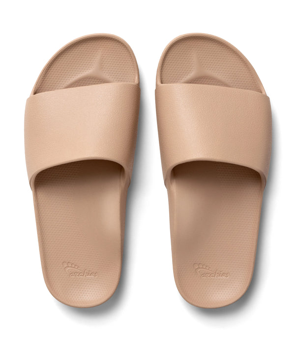 Tan Archies Arch support slides angle 01