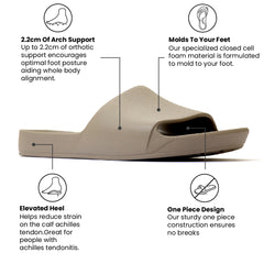 Arch Support Slides - Classic - Taupe