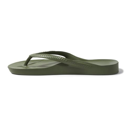 Khaki Green - Arch Support Flip Flops – Archies Footwear | USA