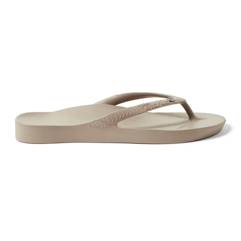 Arch Support Flip Flops - Crystal - Taupe – Archies Footwear LLC ...