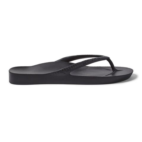 Arch Support Flip Flops - Classic - Black – Archies Footwear LLC ...