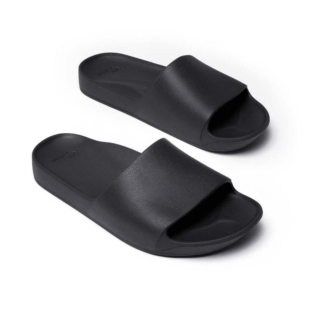 Archies Arch Support Slides Black – Noosa Footwear Co.
